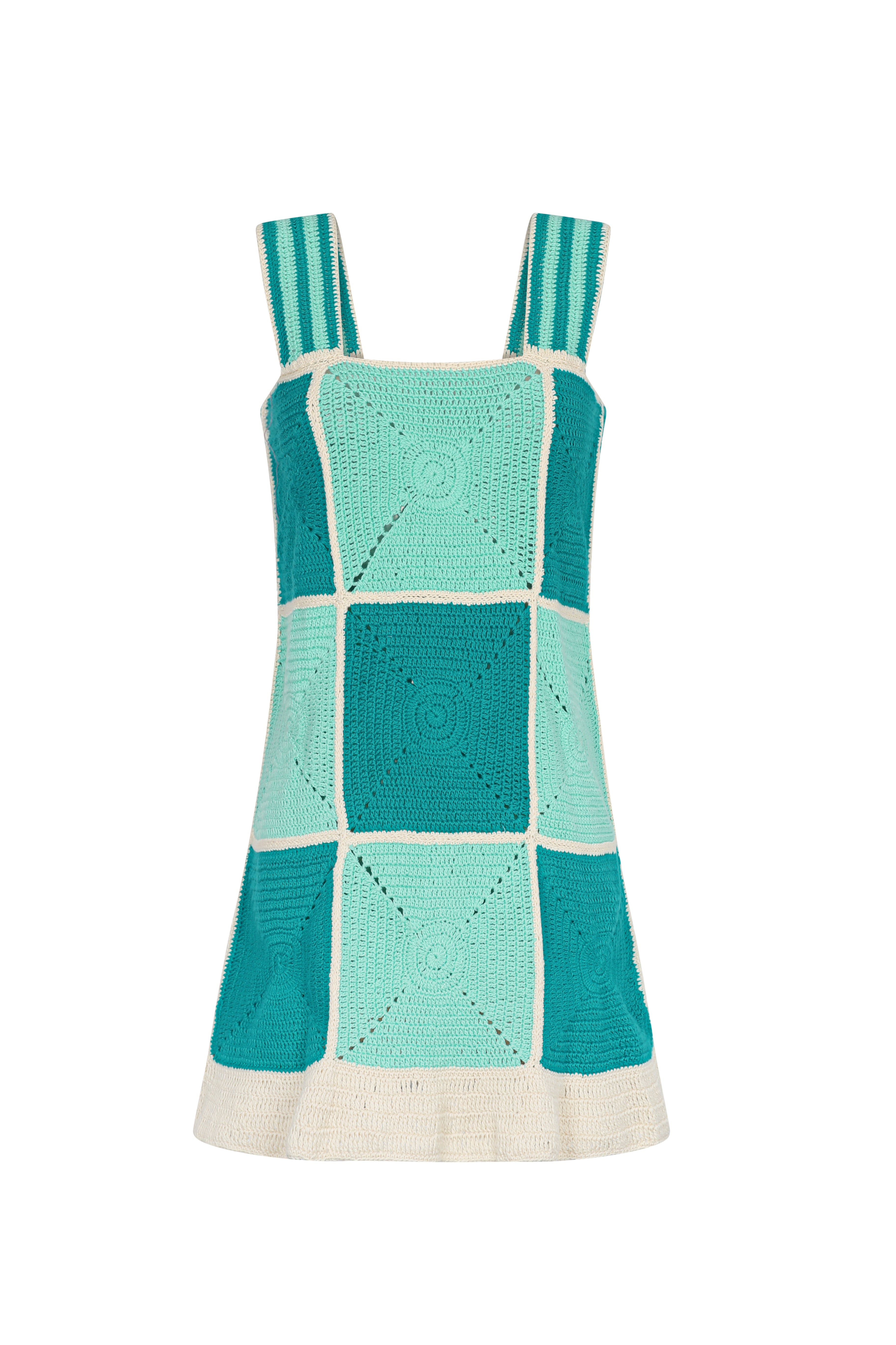 Pitusa Patchtwork Crochet Mini Dress