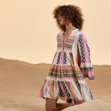Devotion Twins - Multi Color Pink/Green Ella Short Dress