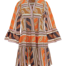 Devotion Twins Hermosa Dress in Orange/Lila