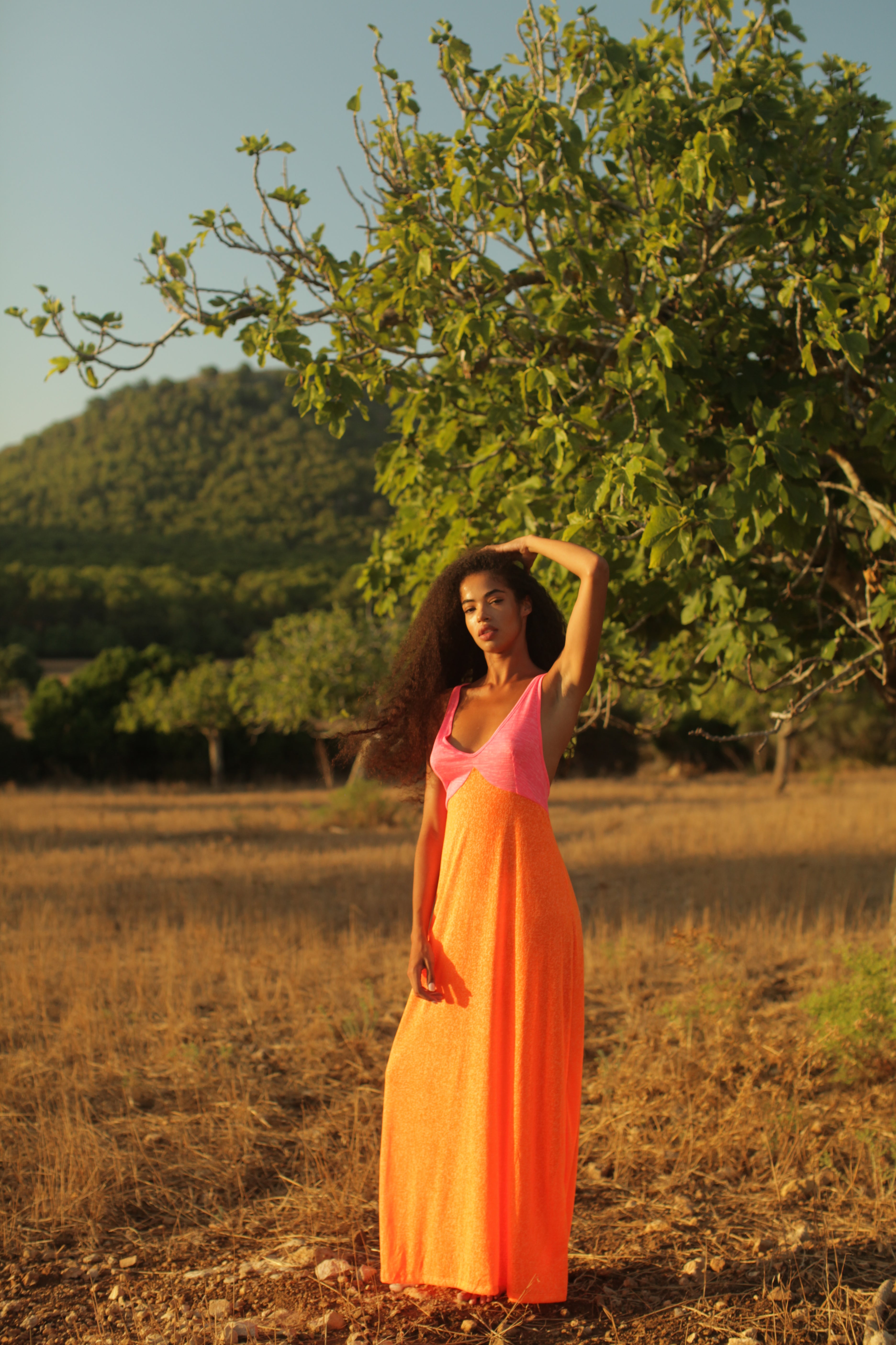 Pitusa - Colorblock Siren Dress - Tangerine Info