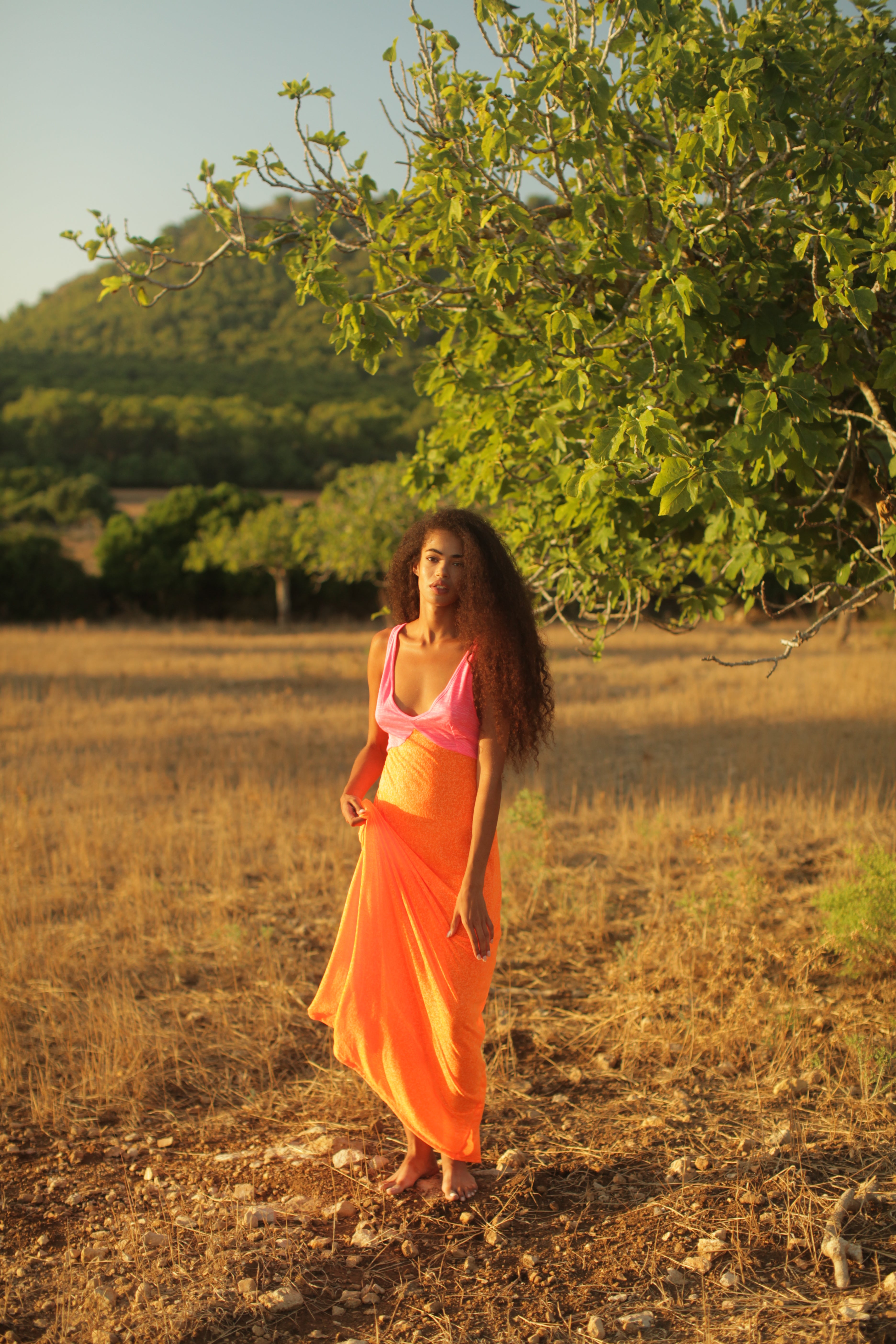 Pitusa - Colorblock Siren Dress - Tangerine Info