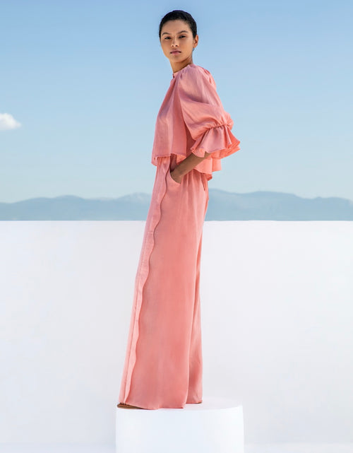 Inasami Mykonos - Nuri Linen Trousers in Salmon