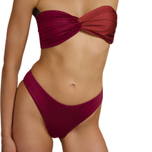 Sophie Deloudi - Remi/Bella Bandeau Bikini Set in Berry/Brick