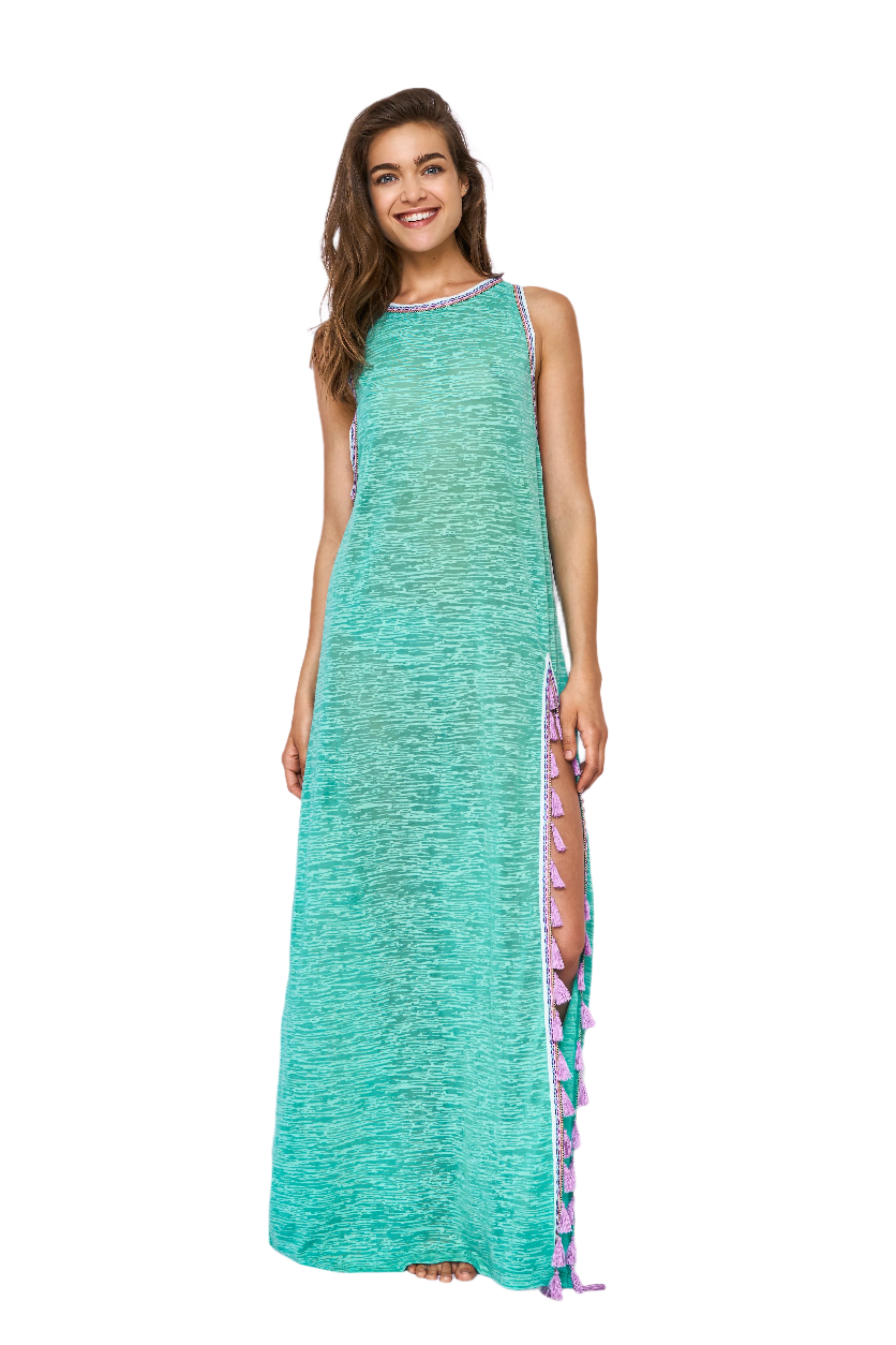 Pitusa Tassel Slit Dress