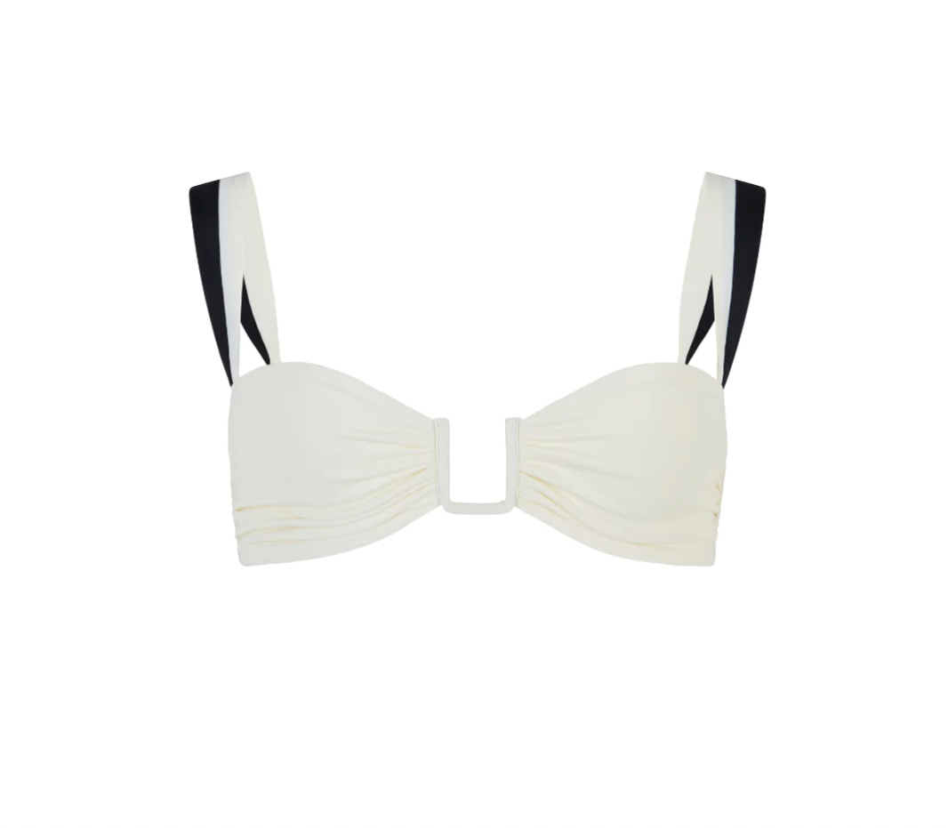 Away That Day - Ivory Monochrome Bikini - Cannes Top + Maui Bottom