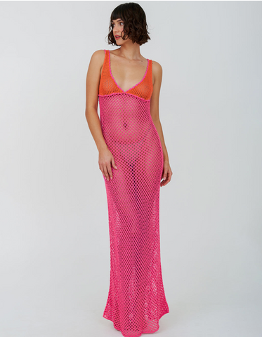 Pitusa Colorblock Halter Jumpsuit in Black