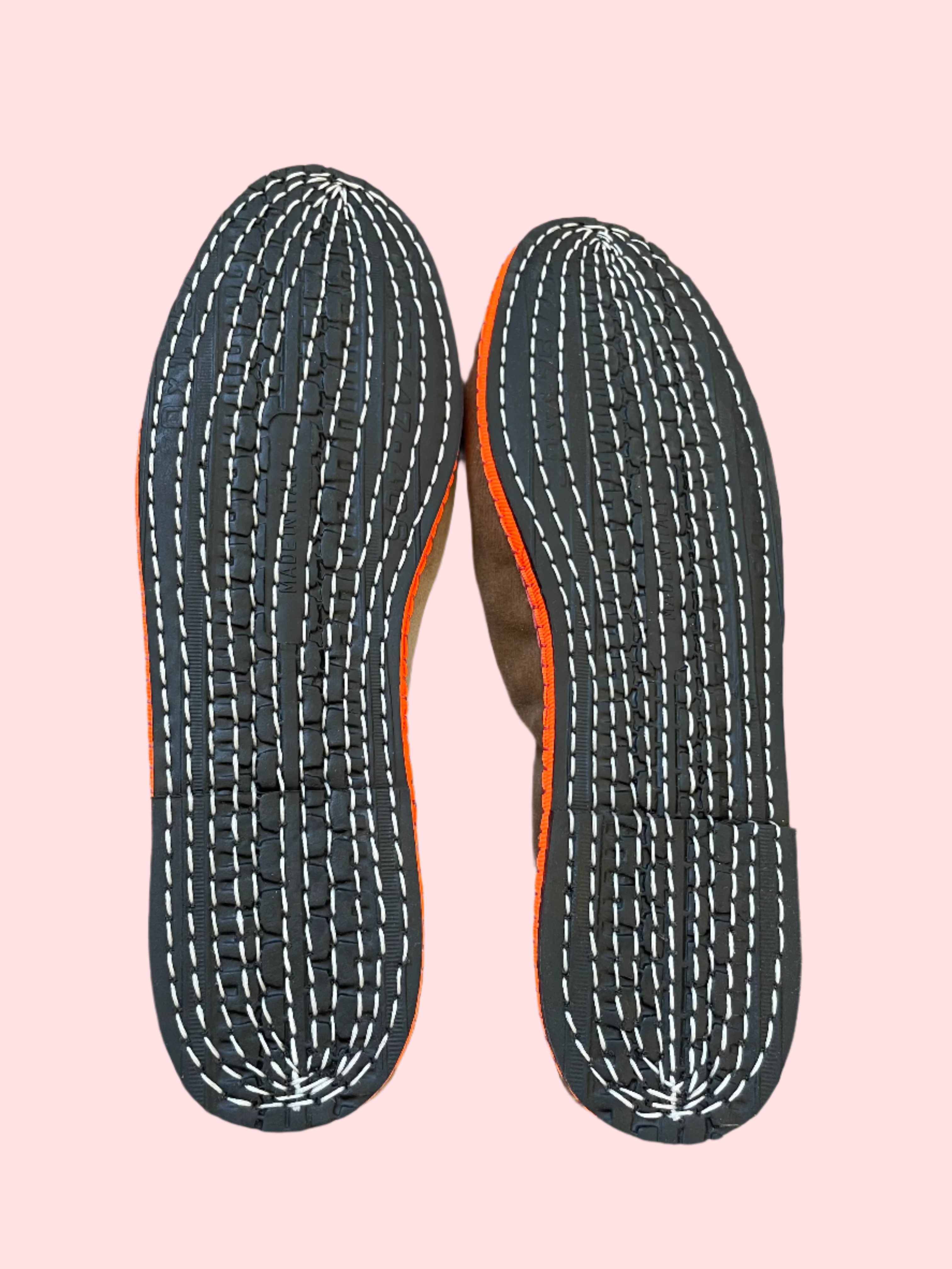 iulane Slipers with Rubber Sole - Taupe with Fluo Trim