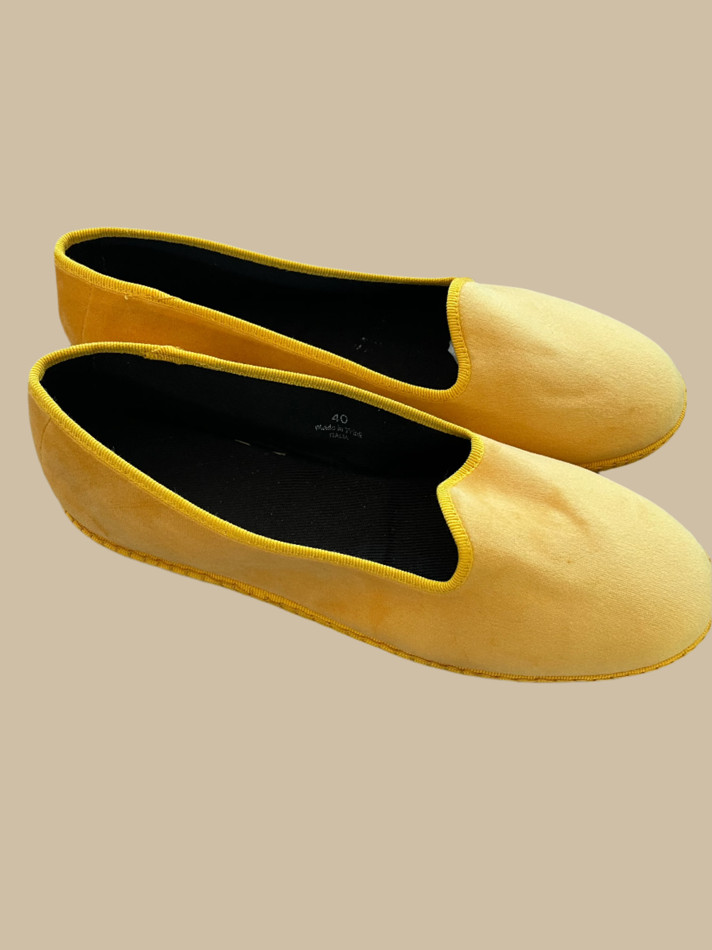 Friulane Slippers with Rubber Sole - Yellow