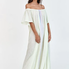 Pitusa Off the Shoulder Beach Kaftan - Cheeta Soft Mint