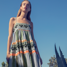 Devotion Twins Short Doha Dress - Khaki and Orange