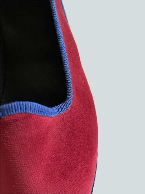 Friulane velvet Slippers with Rubber Sole - Bordeaux