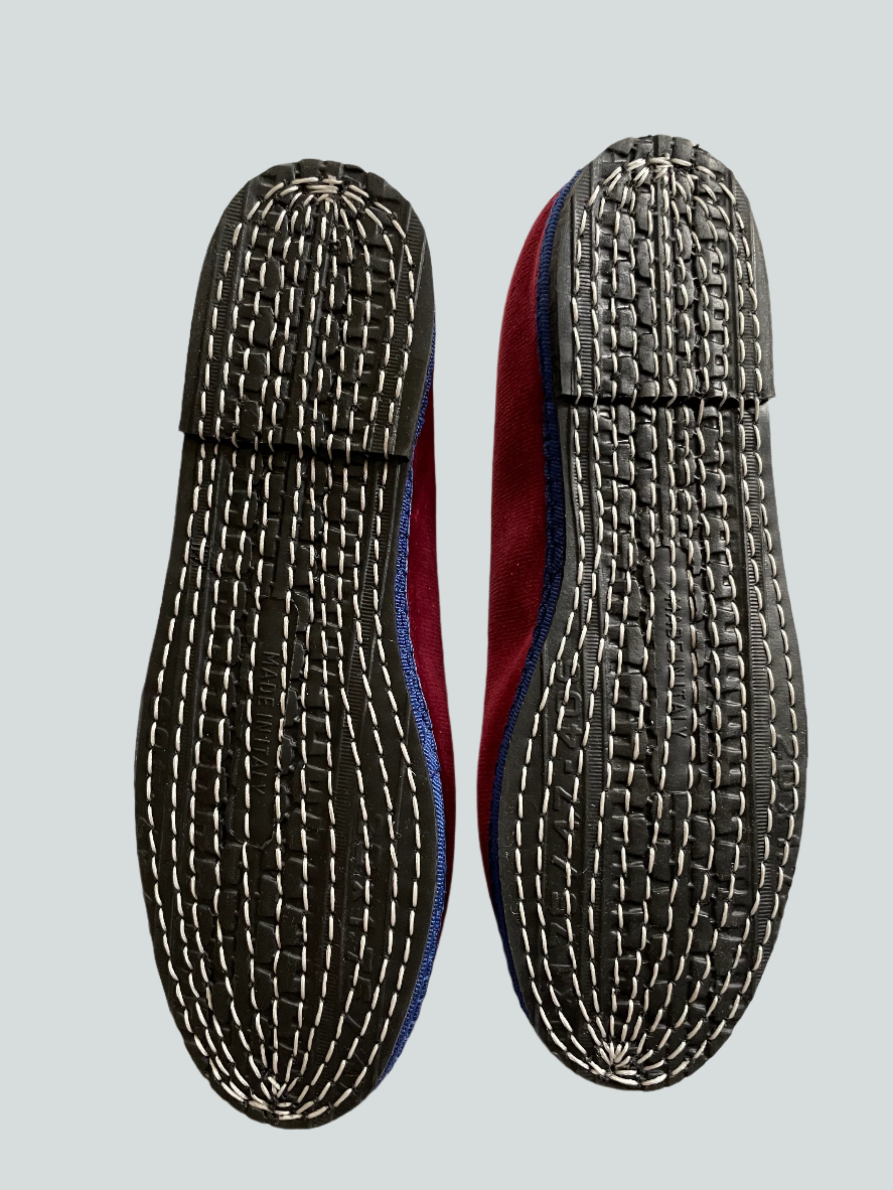 Friulane velvet Slippers with Rubber Sole - Bordeaux
