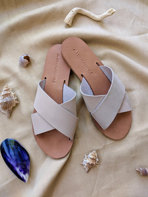 Cross over slide sandals from Alasia love from Cyprus