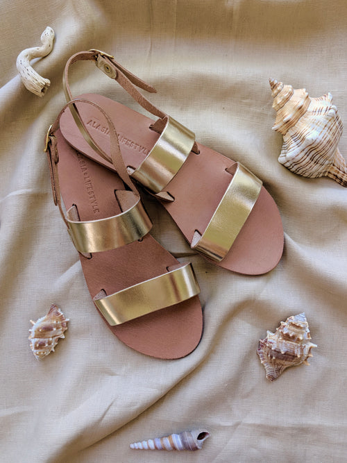 Alasia Lifestyle Plato Gold Greek Sandals