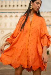 Scarlett Poppies - Reezo Short Dress in Coral
