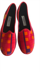 Friulane Slippers with Rubber Sole - Multi Colour Red/Orange