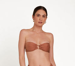 Away That Day - Cinnamon Shimmering Lurex Bikini