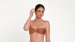 Away That Day - Cinnamon Shimmering Lurex Bikini - Acapulco Top + Fiji Bottom