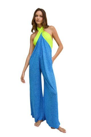 Pitusa - Fringed Crossover Dress - Neon Yellow