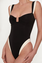Away That Day - Cannes One Piece - Black/Ivory