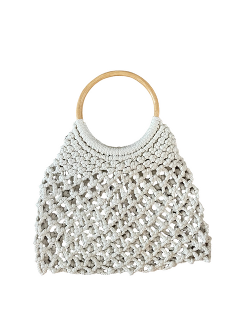 Thailand Crochet white bad with round hangles