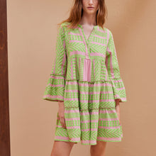 Devotion Twins Neon Green/Pink Ella Short Dress