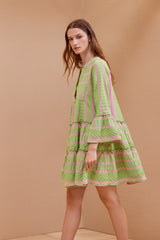 Devotion Twins Neon Green/Pink Ella Short Dress