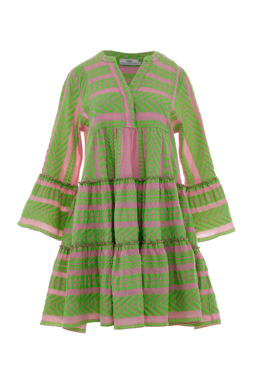 Devotion Twins Neon Green/Pink Ella Short Dress