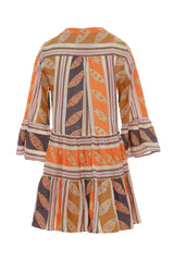 Devotion Twins Hermosa Dress in Orange/Lila