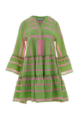 Devotion Twins  Multi Color Pink/Green Ella Short Dress