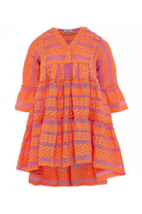 Devotion Twins Neon Orange/Fushia Ella Short Dress