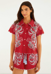 embroided red blouse shirt from Farm Rio  