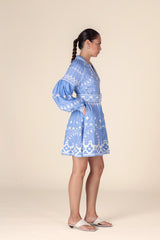 Scarlett PoppiesGalina Short Dress Baby Blue 
