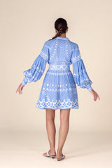 Scarlett PoppiesGalina Short Dress Baby Blue 