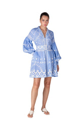 Scarlett PoppiesGalina Short Dress Baby Blue 