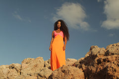 Pitusa - Colorblock Siren Dress - Tangerine Info
