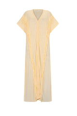 Pitusa Braided Fringe Abaya Kaftan in Melon