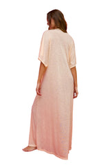 Pitusa Braided Fringe Abaya Kaftan in Melon