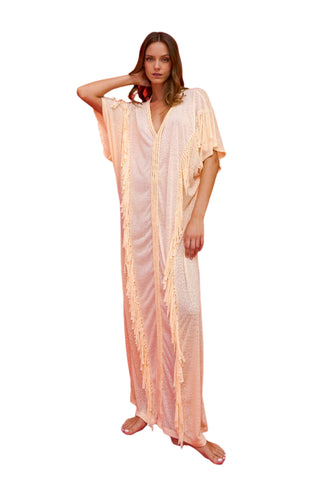 Pitusa - Fringed Crossover Dress - Neon Yellow