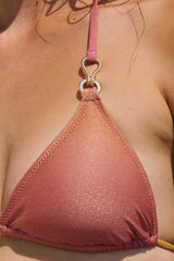 Paolita Sfumato Pink Lurex Bikini Set - Lira Triangle Padded Top - Luna Bottom