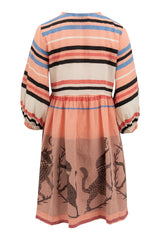 evotion Twins Lila Pink Miami Stripes Dress