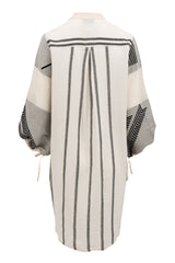 Devotion Twins Short Zakar Dress - Black and White with Neon Orange Trims