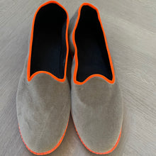 Friulane Slipers with Rubber Sole - Taupe with Fluo Trim