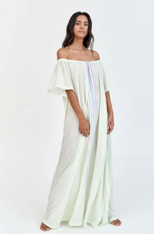 Sundress Coky Silk and Cotton Short Print Dress