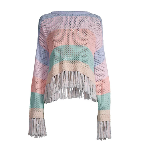 Pitusa Rainbow Crochet Top - Pastels