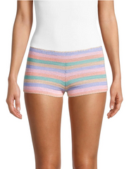 Pitusa Rainbow Crochet Shorts - Pastels
