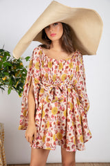 Sundress.fr Coky Silk and Cotton Short Print Dress