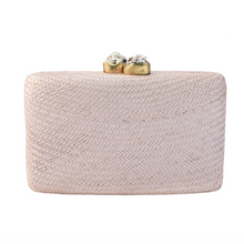 Kayu Jen Clutch with White Stones in Pink